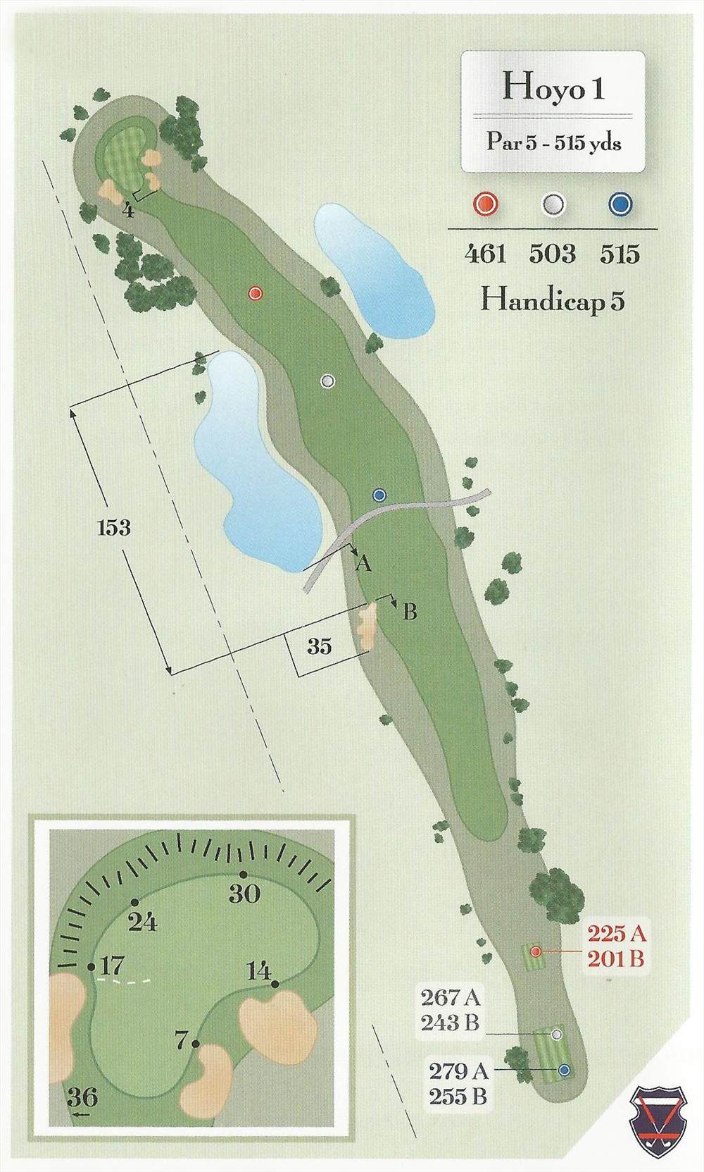 Diagram of hole 1