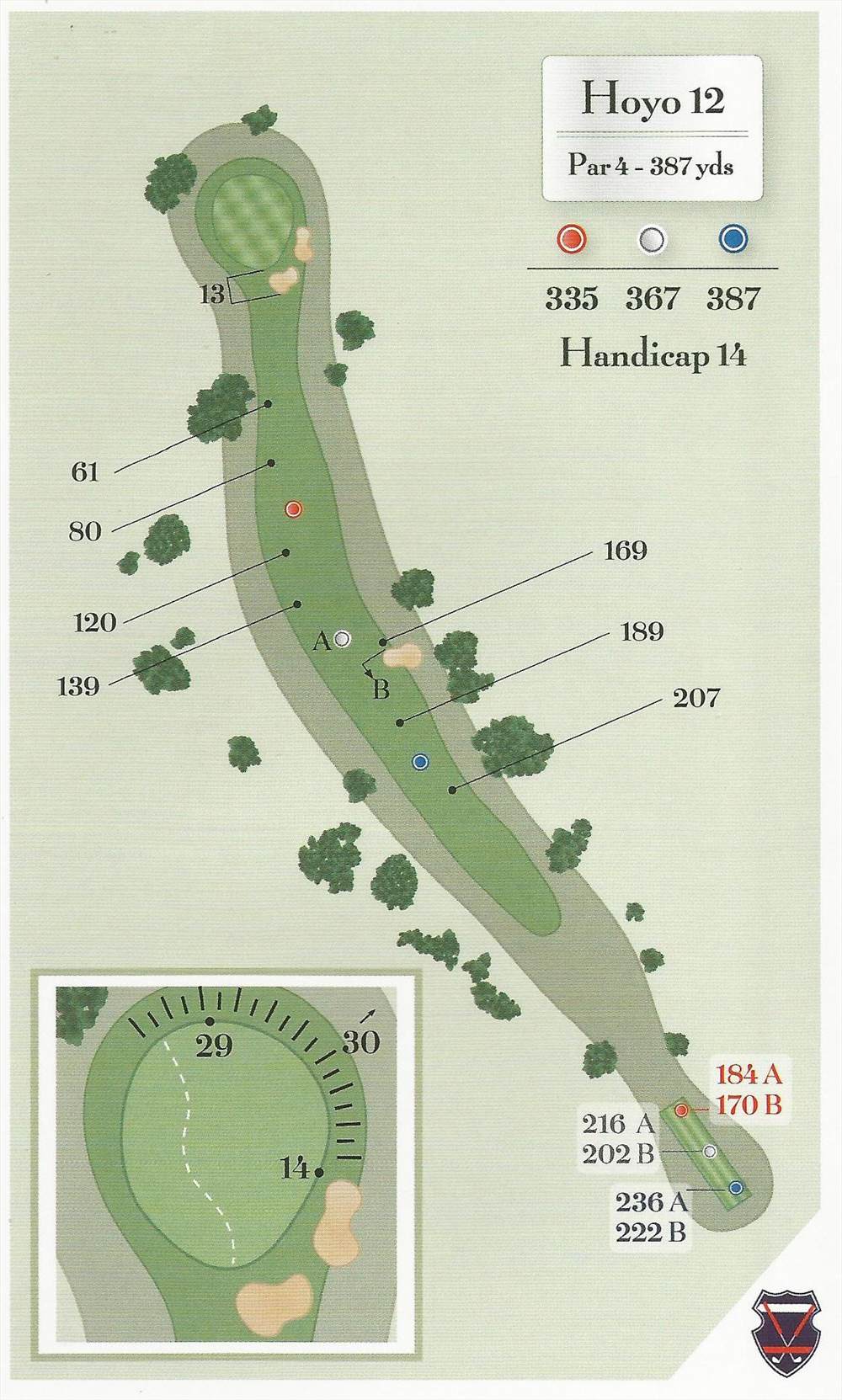 Diagram of hole 12