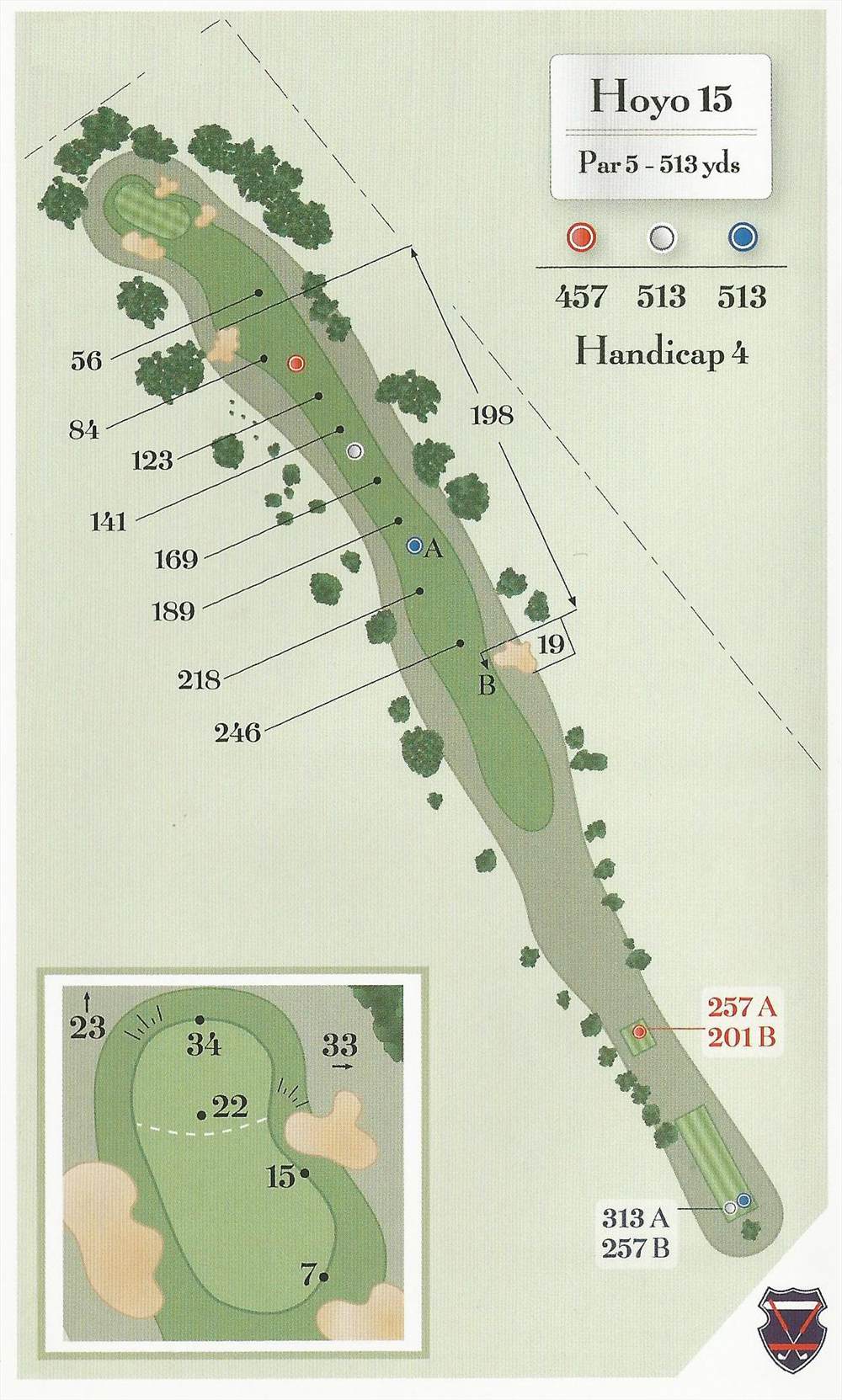 Diagram of hole 15